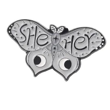 "Pronoun -She/Her - Butterfly" Enamel Pin