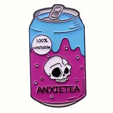 "Anxietea" Enamel Pin