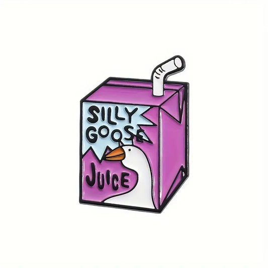 "Silly Goose Juice - Purple)" Enamel Pin