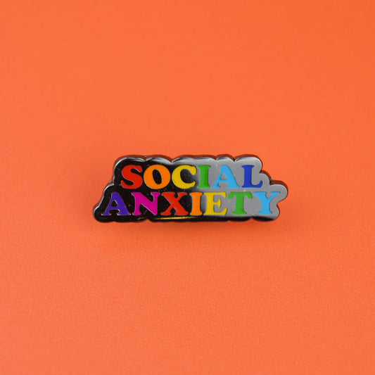 Social Anxiety Enamel Pin